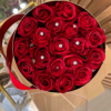 Box di Rose Rosse con Strass